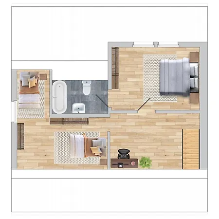 Stylisches Loft Mit 2 Baedern & Ac