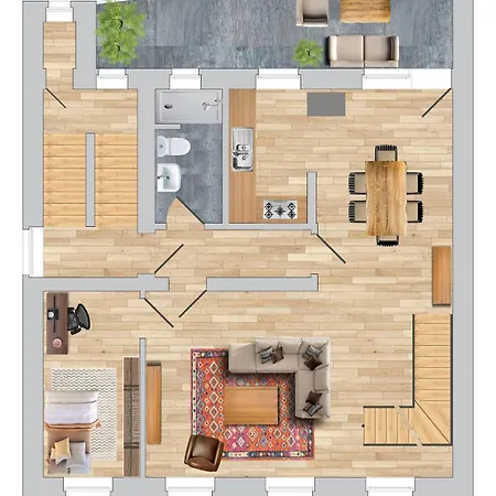 Stylisches Loft Mit 2 Baedern & Ac Apartmán Mülheim an der Ruhr