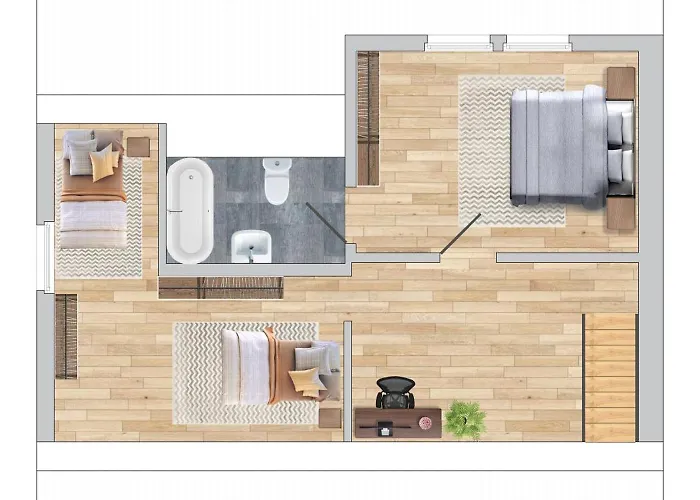 Stylisches Loft Mit 2 Baedern & Ac